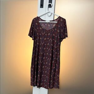 Nine Britton Burgundy Floral Dress